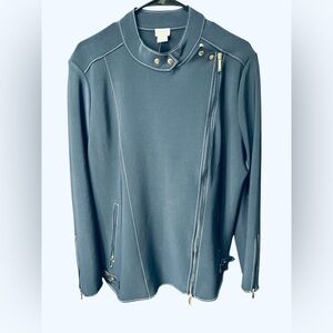 Chico's Navy Moto Jacket